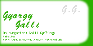 gyorgy galli business card